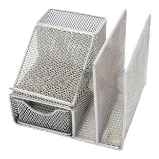 笔筒笔架笔插便签盒便条纸座架票据架桌面文具组合收纳架带抽屉