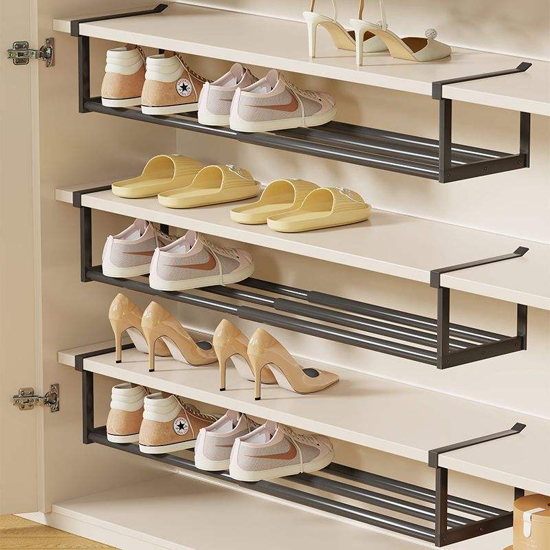 可伸缩鞋架分层架省柜内空间置物架玄关架托架子鞋子隔板收纳鞋