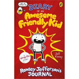 精装 小屁孩日记 英文原版 Diary of an Awesome Friendly Kid 儿童小说 Diary of a Wimpy Kid 暑期书单【外文书店】