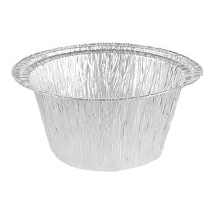 18309锡纸盒圆形7寸锡纸碗带盖花甲粉大份一次性打包汤碗1200ML