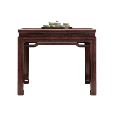 乌金木进口八仙桌餐桌正方形雕花