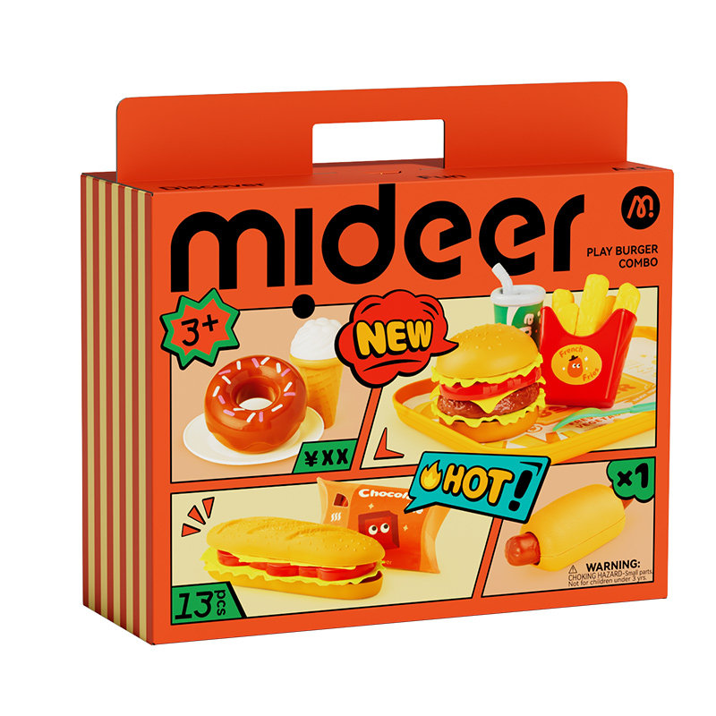 mideer弥鹿儿童汉堡切切乐玩具女孩厨房过家家3+宝宝益智生日礼物