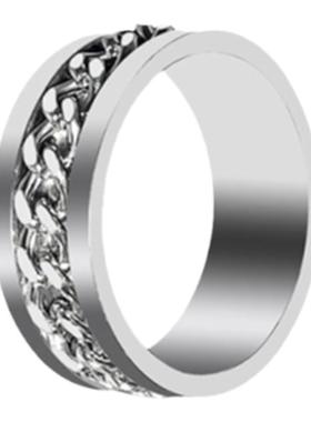 中性钛钢时尚简约钛钢戒指