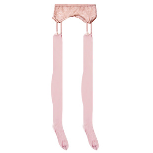 郑大嘻~性感纯欲吊袜带黑丝袜免脱吊带波点丝袜薄款女袜子