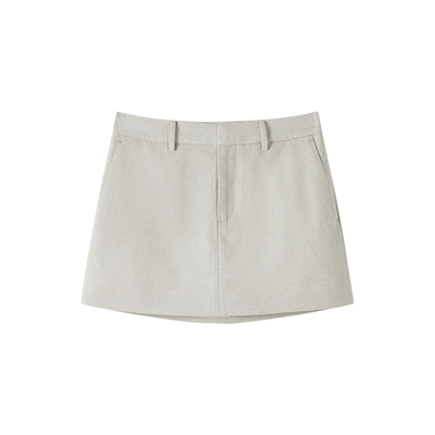 2025夏新品亚麻简约百搭半身裙