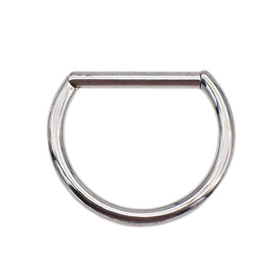 F136钛合金/钛钢D型耳环简约光圈耳骨环耳骨钉闭合环鼻环唇环穿刺