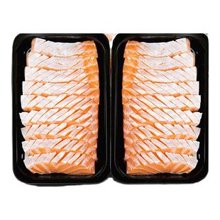 法罗丹麦三文鱼腩刺身现切进口冰鲜品质肉质肥美即食冰鲜包切片