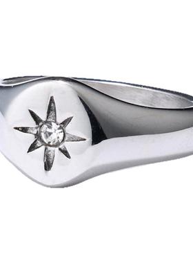 轻奢简约欧美风潮流钛钢戒指饰品