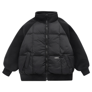 新款白鸭绒儿童轻薄羽绒服男童女童大中小童宝宝校服神器保暖外套