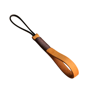 高档简约牛皮真皮汽车钥匙扣挂件手编钥匙绳圈环绳男女情侣饰礼品