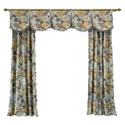 法式棉麻提花进口窗帘定制