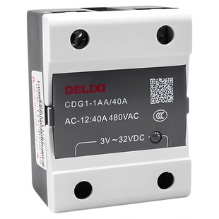 德力西小型24v固态继电器40a单相220v直流控制交流12模块体接触器