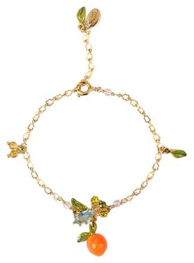 Les Nereides普罗旺斯花园系列 橙花绿叶手链 甜橙子手链镀金