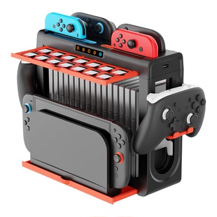 Switch2/Switch/OLED主机多功能充电底座Switch2代主机碟片收纳架