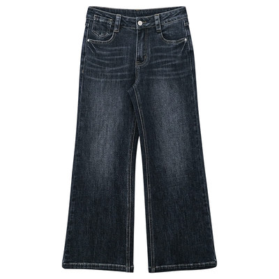 小个子显高显瘦微喇裤牛仔裤女