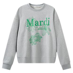 MARDI女装小雏菊时尚圆领卫衣宽松休闲百搭2026春季新款长袖上衣