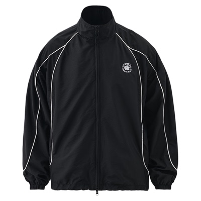 复古拼接训练套装情侣外套