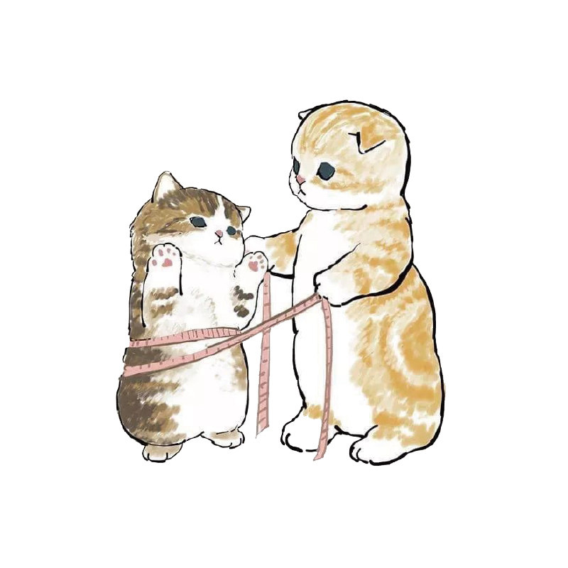 猫咪贴纸卡通动物手绘插画装饰