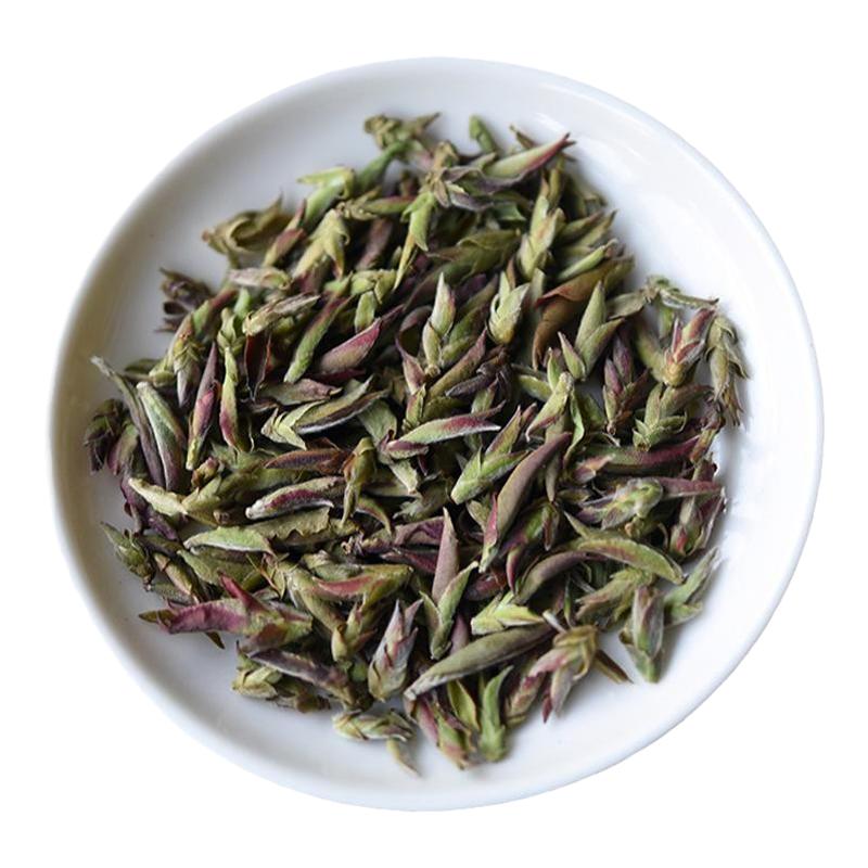 云南临沧邦东野生紫芽苞茶大雪山古树芽孢普洱茶生茶散茶250g罐装