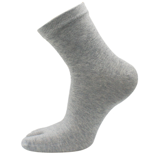 恒源祥五指袜男士纯棉夏季薄款中筒抗菌防臭长袜秋冬分脚趾短袜子