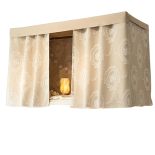 法式纯布料无涂层床帘宿舍加厚上铺遮光学生寝室下铺床隐私遮挡帘