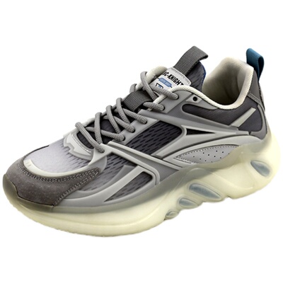 网面圆头系带男鞋金佰川老爹春秋