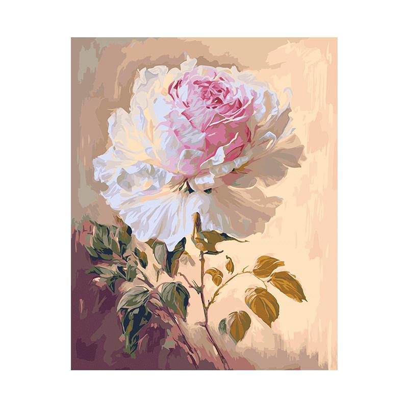 自油自画DIY数字油画淡墨芬芳