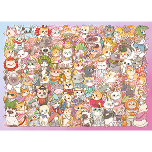 TOI图益拼图成人版1000片潮玩萌宠diy玩具喵喵汪汪合照装饰画礼物