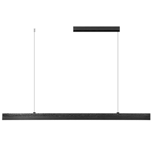 意式极简黑洞石餐厅吊灯北欧现代全铜一字长条灯设计师吧台灯具