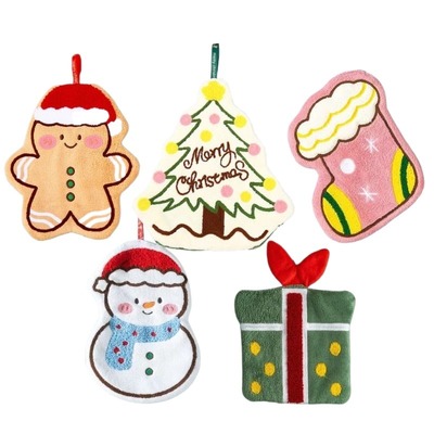 可爱擦手巾圣诞款加厚吸水卡通