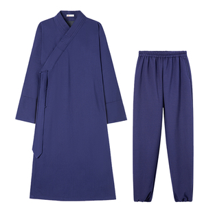 传统道袍秋冬道服男装道袍冬季棉服外套衣女装武当道士服装男加绒