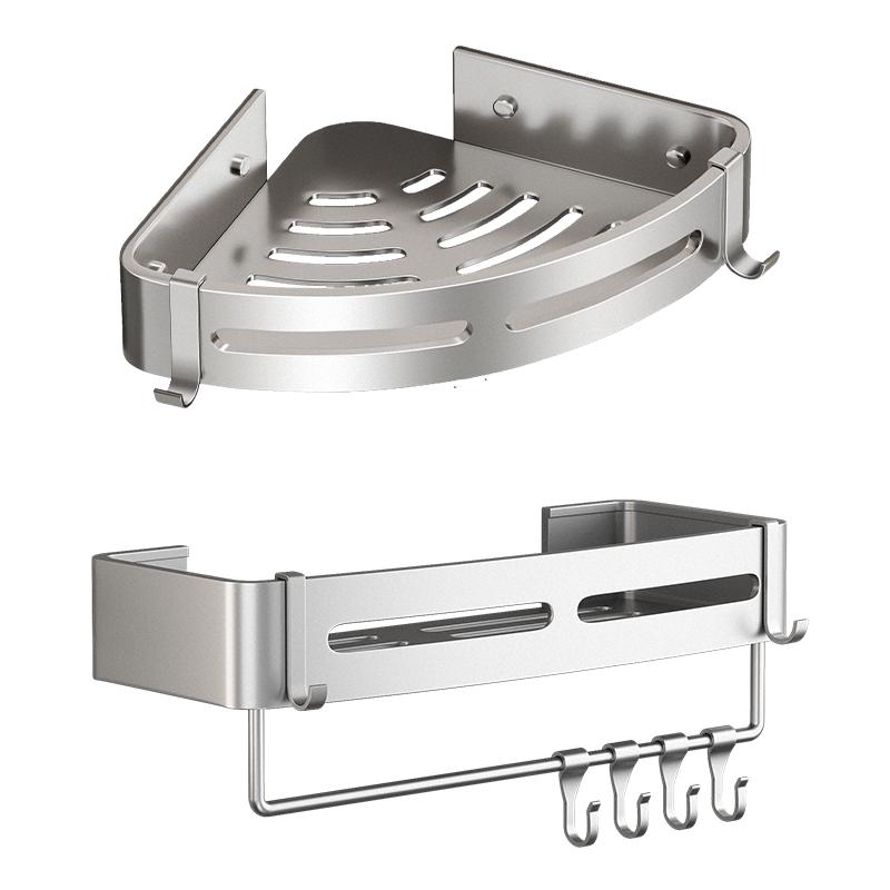 卫生间三角置物架浴室墙角免打孔洗手间架子洗漱台收纳架厕所转角