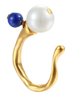 daartemis达弥曲线珍珠开口戒指