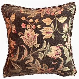 沙发抱枕长方形床头靠垫中式提花靠枕定做美式复古乡村田园抱枕套