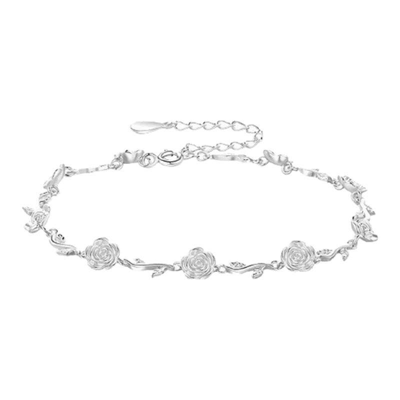 玫瑰花园S999足银玫瑰手链礼物