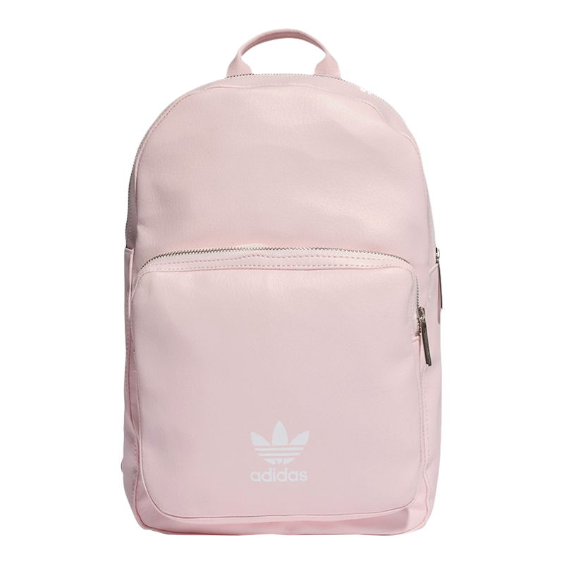 Adidas/阿迪达斯正品双肩皮面背包浅粉色休闲运动粉色书包DU6809