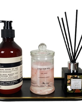 样板间香薰蜡烛托盘摆件套装