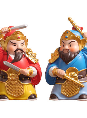 创意门神摆件客厅入户玄关装饰品