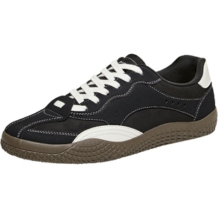 百思图2026春季新款轻便德训鞋时尚复古百搭休闲运动男鞋25200AM6