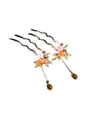 原创枫叶U钗明制日常汉服旗袍