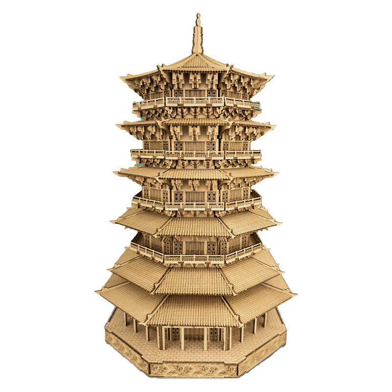 山西应县木塔中式古建筑微缩模型