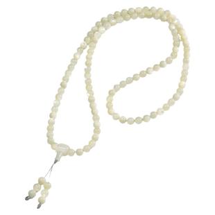 珍珠母贝螺钿108佛珠念珠老鱼骨文玩多圈贝母女款项链民族风朝珠