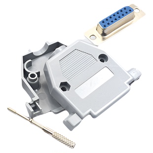 DB15 25 37公头母头 连接头DR25 串口接头接口焊板焊线金属外壳免