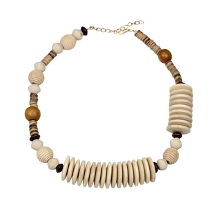 KUSION新中式复古着手工原木项链男轻废土夸张造型小众穿搭颈链女