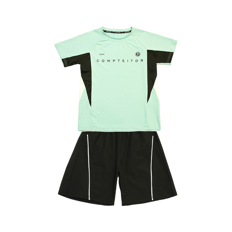 男童冰丝速干套装夏季儿童篮球足球羽毛球运动服中大童两件套凉感