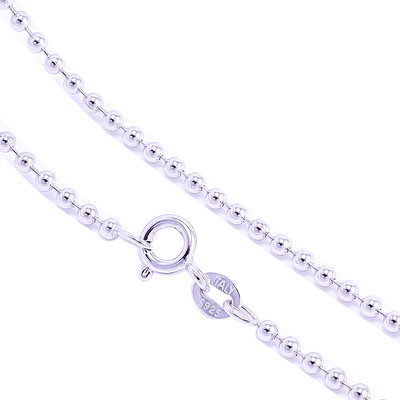 泰福银S925纯银圆珠链【送证书】