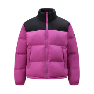 ROCKICE儿童羽绒服女秋冬保暖羽绒外套男童户外立领拼色羽绒夹克