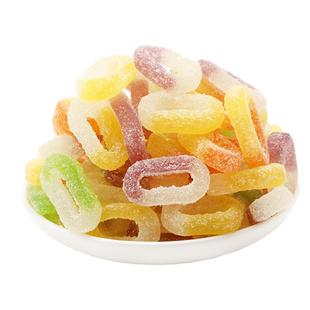 800克水果汁软糖圆圈造形QQ橡皮软糖果汁小朋友儿童零食女孩休闲