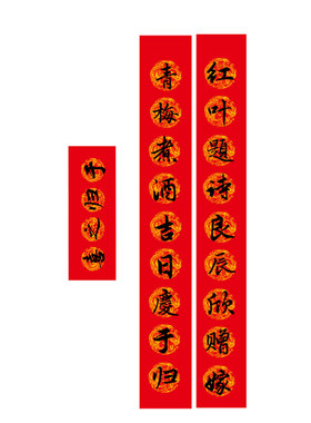 女方嫁女婚礼别墅男方长对联大门