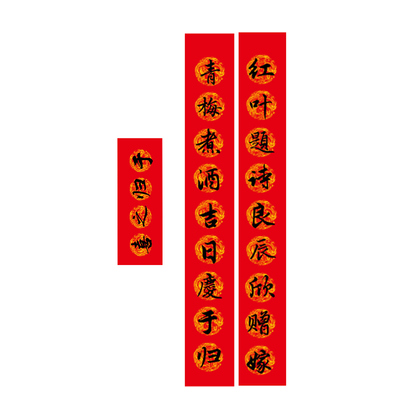 女方嫁女婚礼别墅男方长对联大门